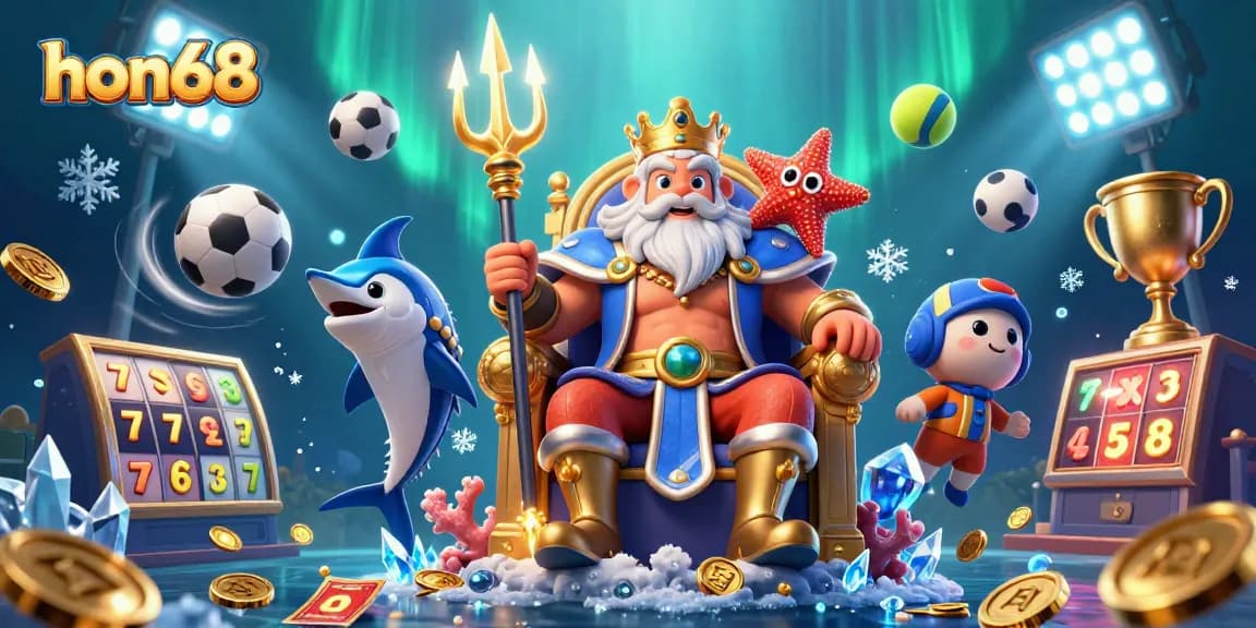Experience thrilling gameplay at hon68 with Neptune and a vibrant casino scene filled with excitement.