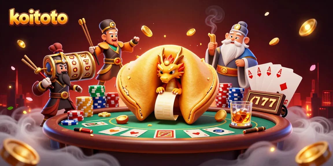 Koitoto menghadirkan permainan slot gacor online, lengkap dengan karakter unik dan suasana kasino yang ramai.