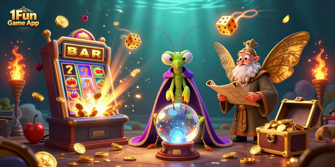Experience exciting wins with the 1Fun Game App featuring vibrant casino elements.