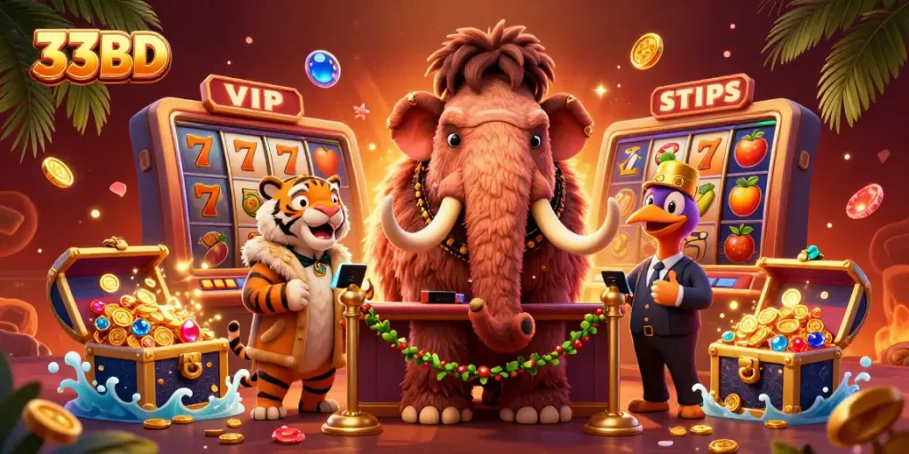 Experience the excitement of 33BD casino games with vibrant characters and stunning visuals.