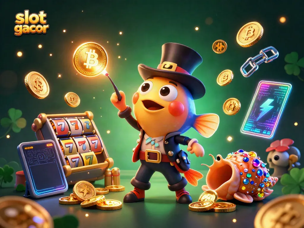Attract golden coins with slot gacor gaming excitement in this vibrant underwater scene.