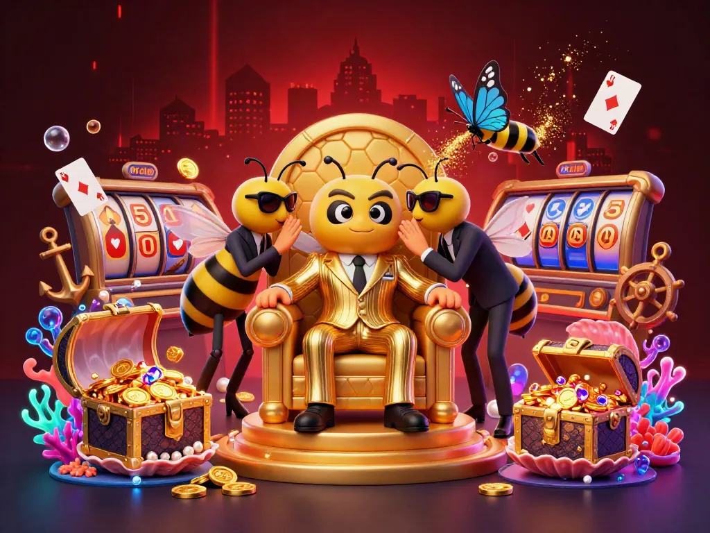 Experience the thrill of gaming at Hit club, showcasing a vibrant casino scene with cartoon characters in action.