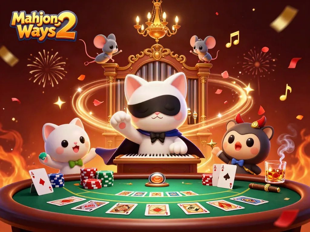 Experience Mahjong Ways 2 with lively casino elements, vibrant characters, and dynamic action.