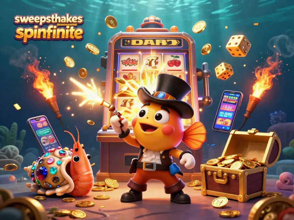 Engage with sweepstakes casino promo code spinfinite and enjoy exciting winning offers with vibrant casino elements.