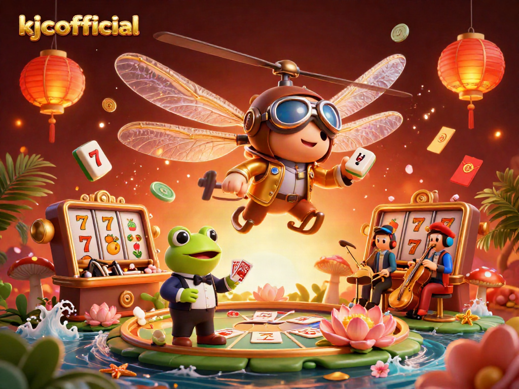 Spin and win at kjcofficial's exhilarating lily pad casino featuring vibrant slot elements.