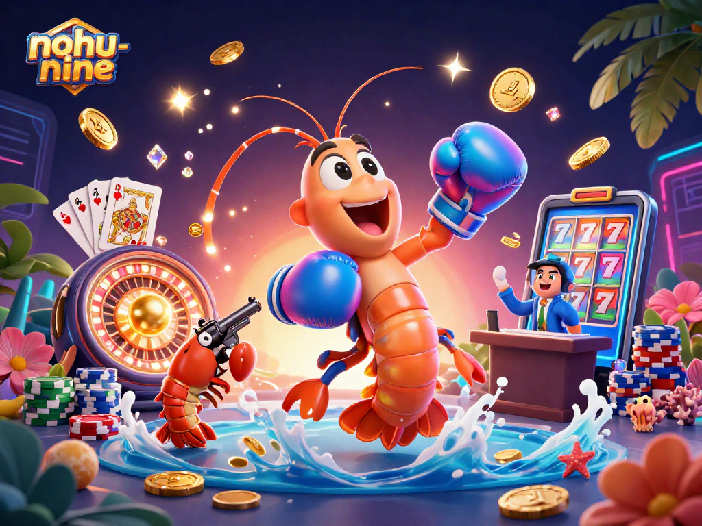 Engage in thrilling gameplay with nohu-nine, featuring vibrant casino characters and dynamic elements.