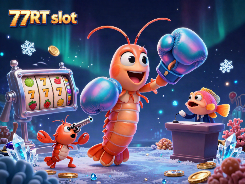 Experience the thrill of the 77RT slot with our dynamic and engaging 3D casino illustration.