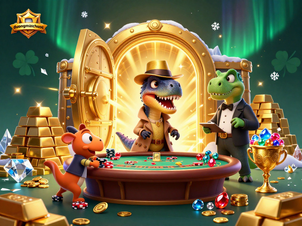 Dive into the excitement of duongmatchuoc as unique characters engage in thrilling gameplay at a blackjack table.