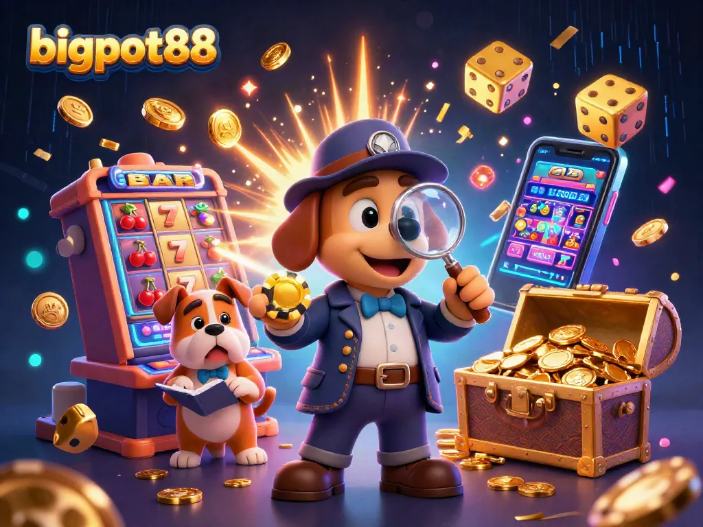 Menang besar di bigpot88 dengan detektif 3D dan mesin slot berlimpah koin.