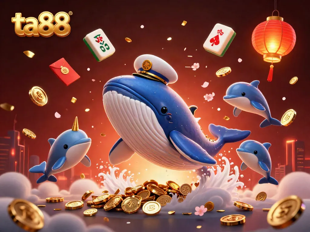 Experience the excitement of ta88 with cartoon sea creatures surrounded by festive casino elements.