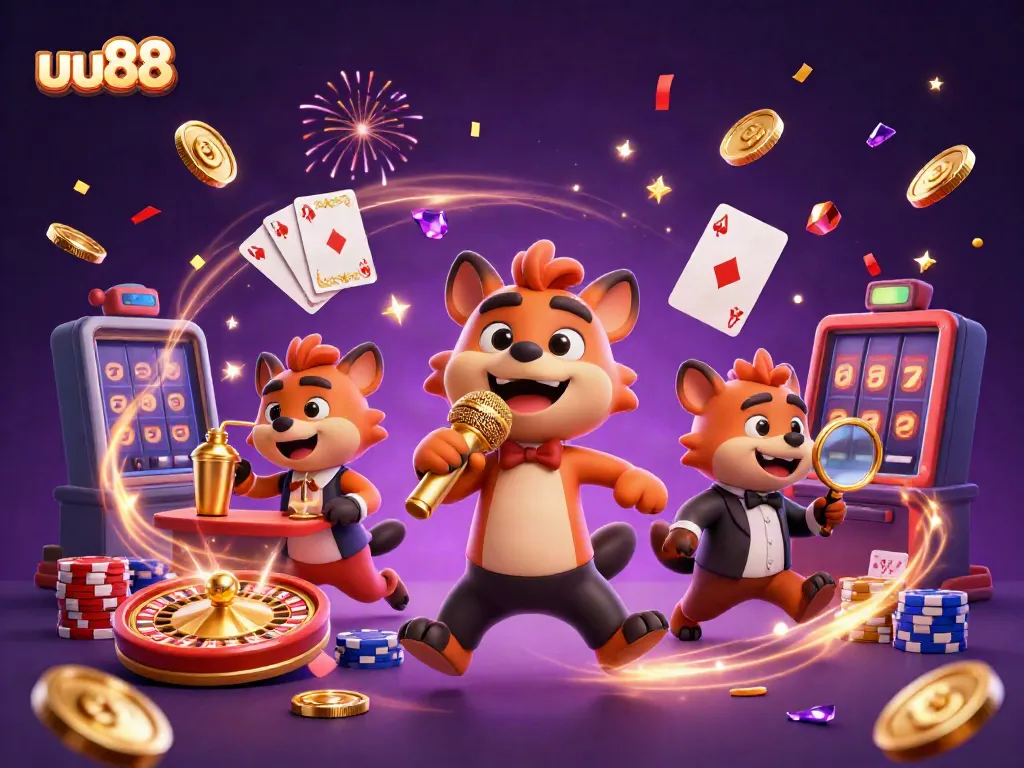Experience excitement at uu88 casino with hyenas hosting a lively game night featuring slots and roulette.