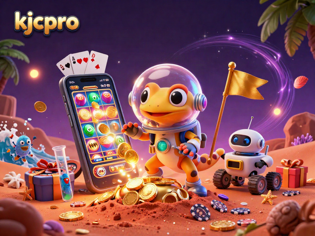 Engage with kjcpro’s dynamic casino adventure in a vibrant Martian setting, featuring thrilling games and alien excitement.