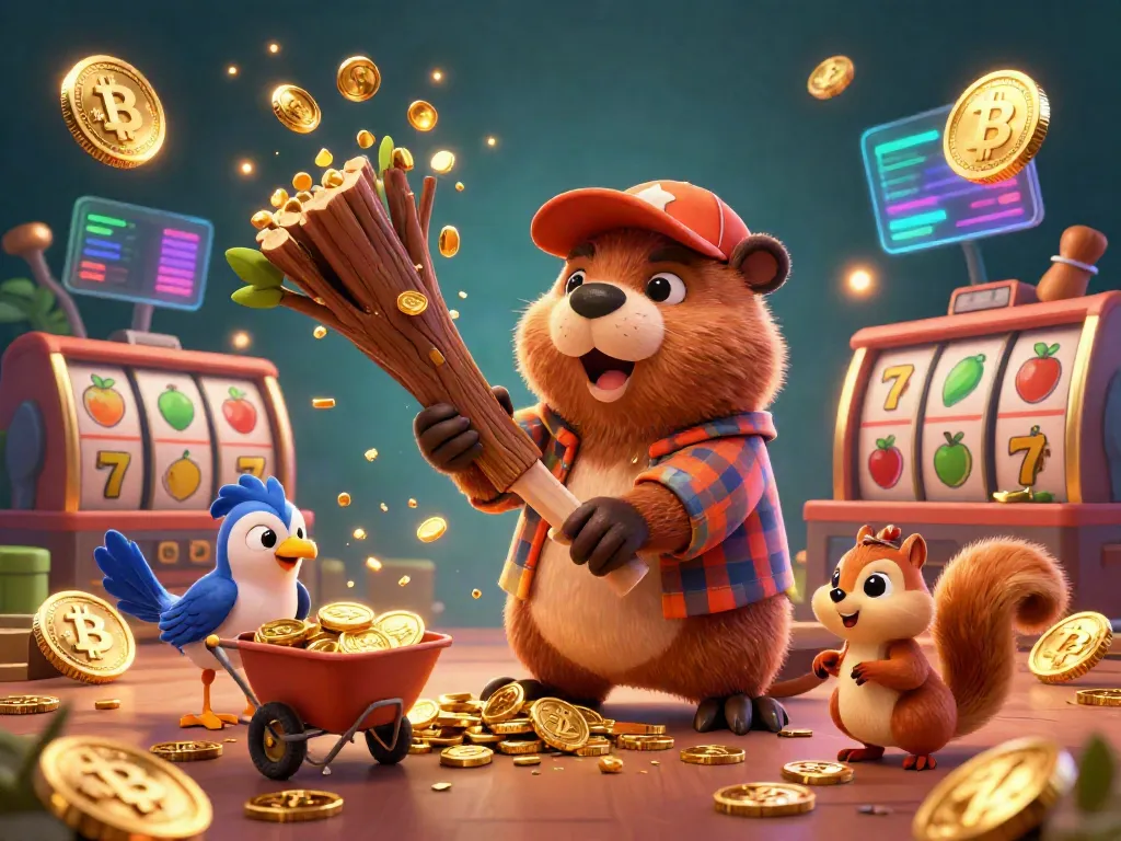 Experience the excitement of RP66 with animated characters and casino elements overflowing with gold coins.