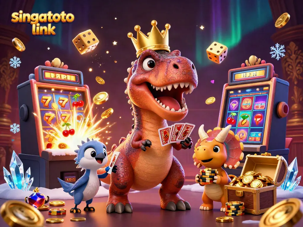 Experience engaging gameplay with this singatoto link scene featuring colorful slot machines and animated characters.