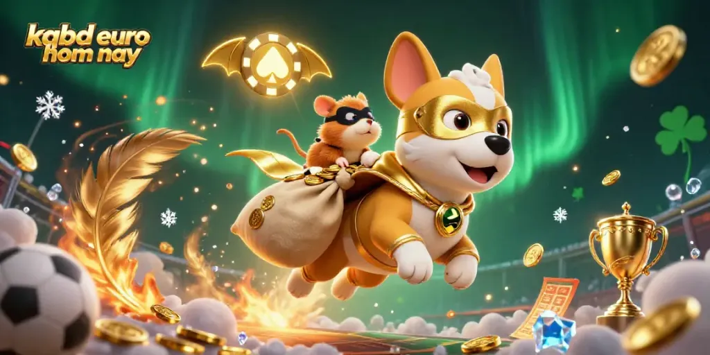 Engage with kqbd euro hom nay to see a superhero dog symbolizing victory in sports betting.