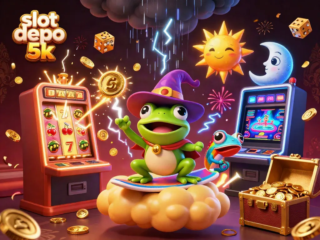 Experience exciting slot games with slot depo 5k, featuring vibrant 3D characters and dynamic casino elements.