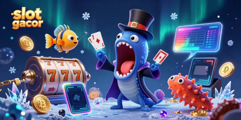 Experience thrilling gameplay with slot online gacor in a magical deep-sea adventure featuring illuminated characters.