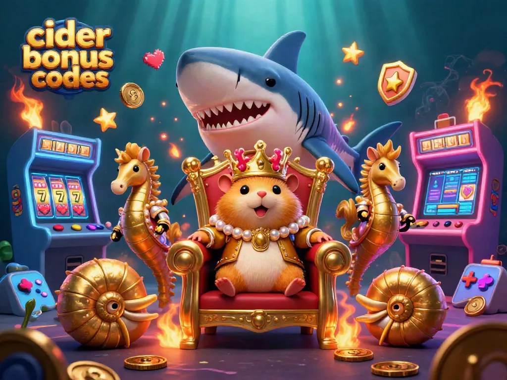 Play with cider casino bonus codes in a vibrant underwater casino full of animated characters and gaming excitement.